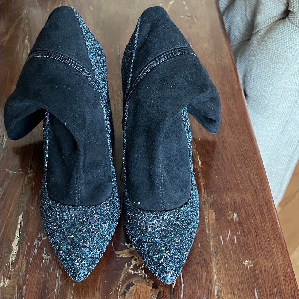 Shellys London Elegant Black and Glitter Women's boots